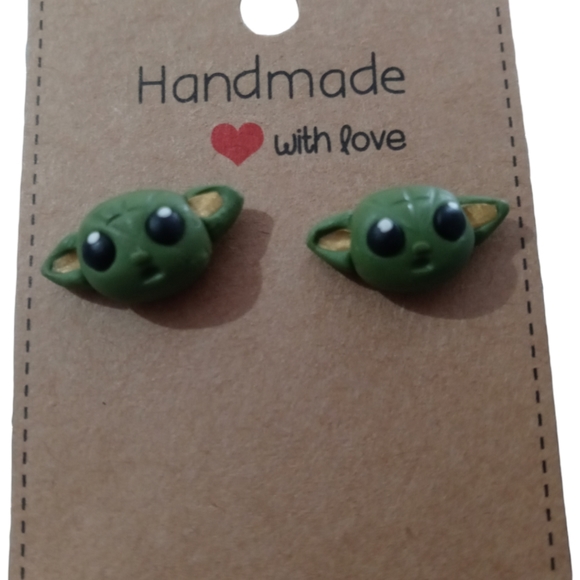 Baby Yoda Handmade Earrings - Picture 4 of 4